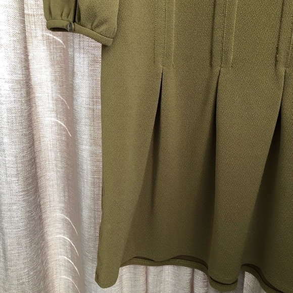 Fossil Olive GreenSeam Detail Mini Dress - Picture 11 of 12